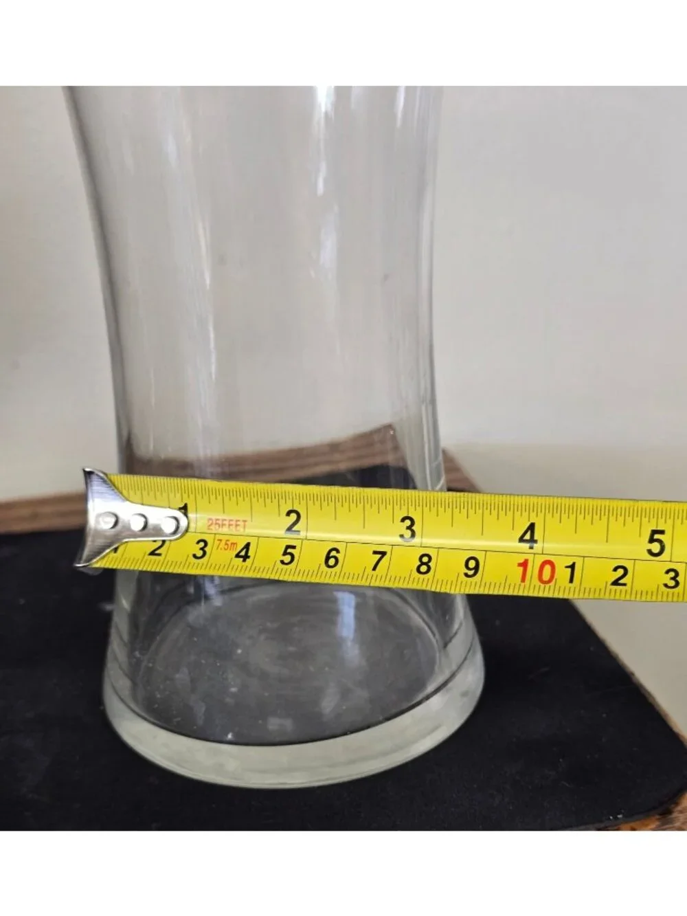 Clear Glass Vase With Flared Design 10